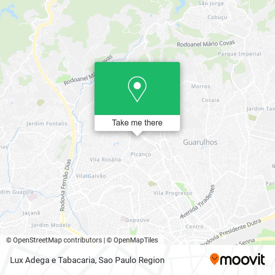 Lux Adega e Tabacaria map
