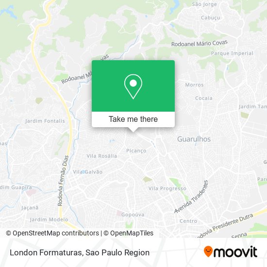 London Formaturas map