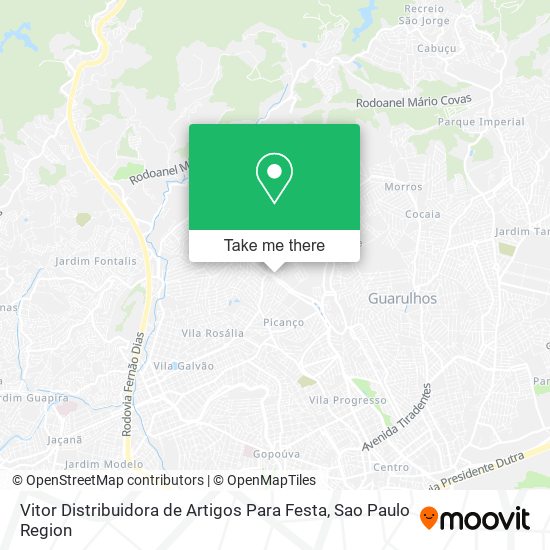 Mapa Vitor Distribuidora de Artigos Para Festa