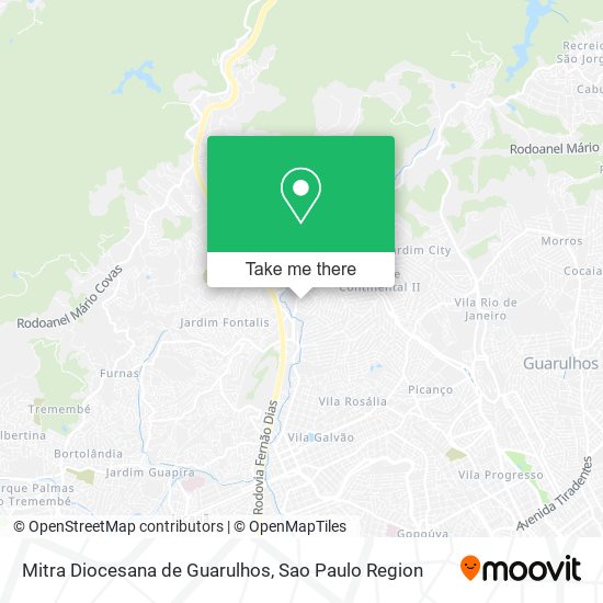 Mapa Mitra Diocesana de Guarulhos