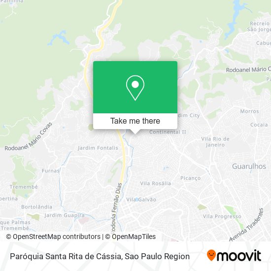 Mapa Paróquia Santa Rita de Cássia