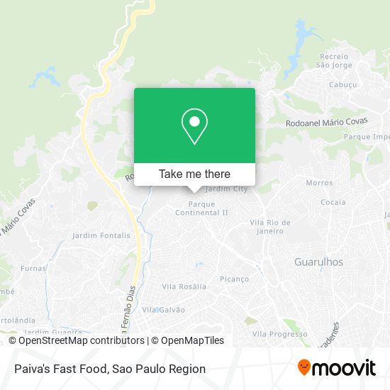 Mapa Paiva's Fast Food