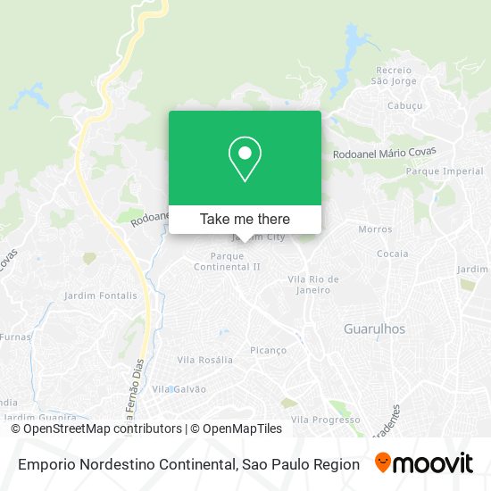 Emporio Nordestino Continental map