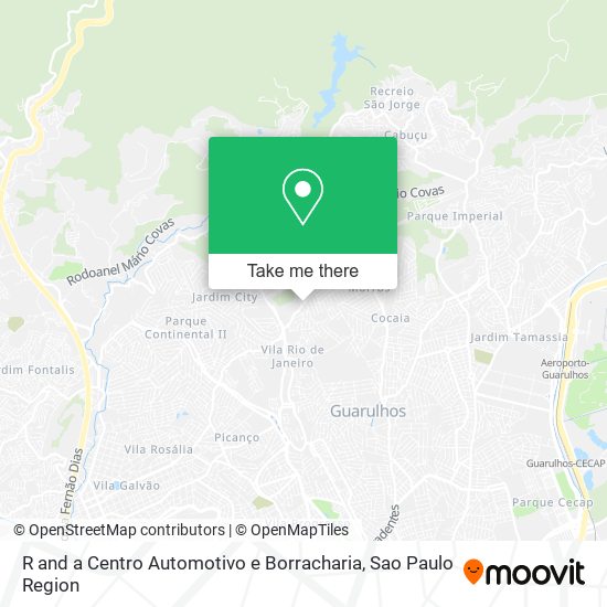 R and a Centro Automotivo e Borracharia map