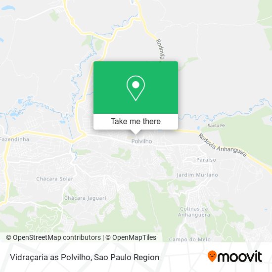 Vidraçaria as Polvilho map