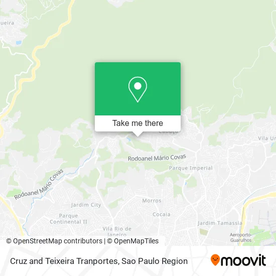 Cruz and Teixeira Tranportes map