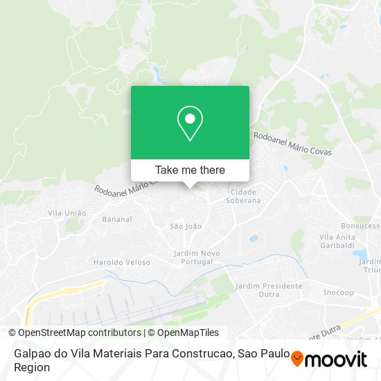 Mapa Galpao do Vila Materiais Para Construcao