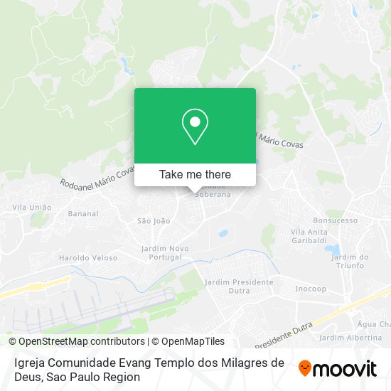 Igreja Comunidade Evang Templo dos Milagres de Deus map