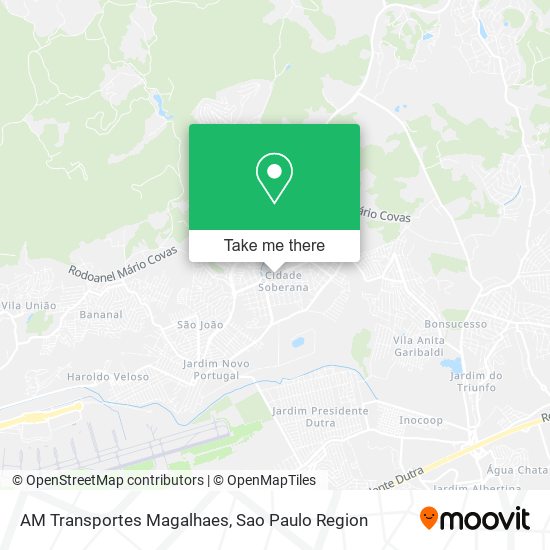 AM Transportes Magalhaes map