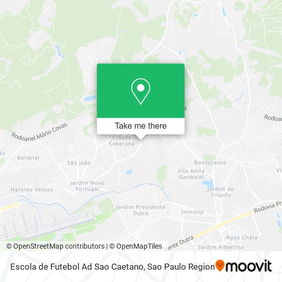 Mapa Escola de Futebol Ad Sao Caetano