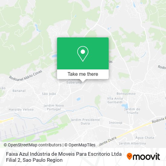 Faixa Azul Indústria de Moveis Para Escritorio Ltda Filial 2 map