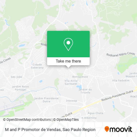 M and P Promotor de Vendas map