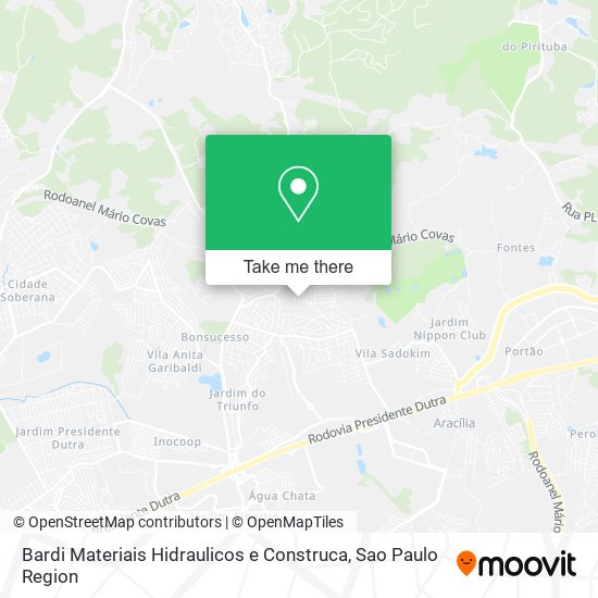 Bardi Materiais Hidraulicos e Construca map
