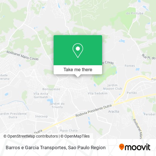 Barros e Garcia Transportes map