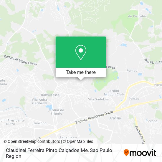 Claudinei Ferreira Pinto Calçados Me map