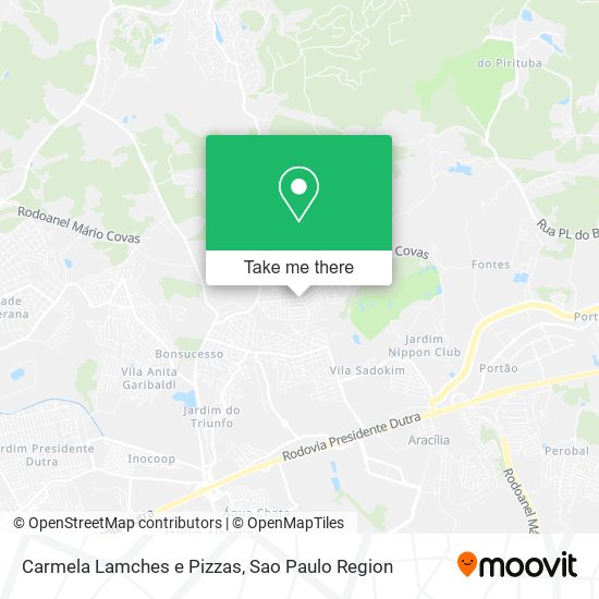 Carmela Lamches e Pizzas map