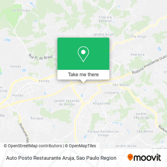 Auto Posto Restaurante Aruja map