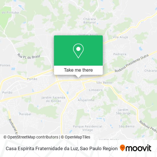 Casa Espírita Fraternidade da Luz map