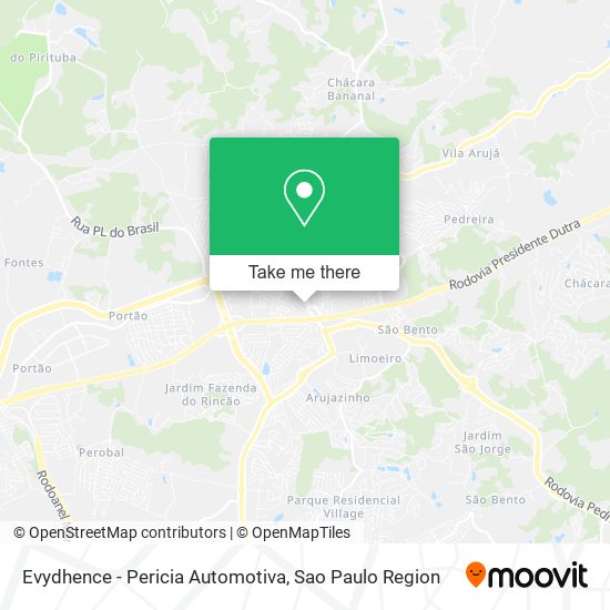 Mapa Evydhence - Pericia Automotiva