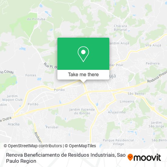 Renova Beneficiamento de Resíduos Industriais map