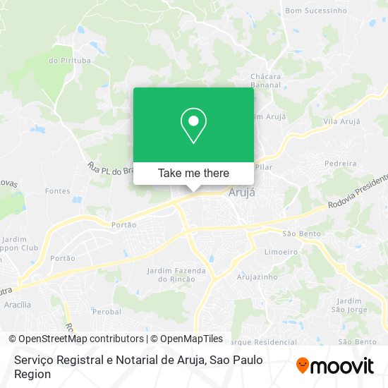 Serviço Registral e Notarial de Aruja map