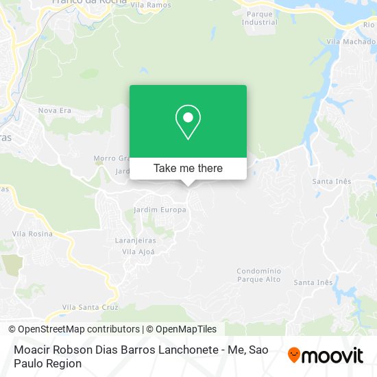 Mapa Moacir Robson Dias Barros Lanchonete - Me