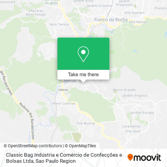 Classic Bag Indústria e Comércio de Confecções e Bolsas Ltda map