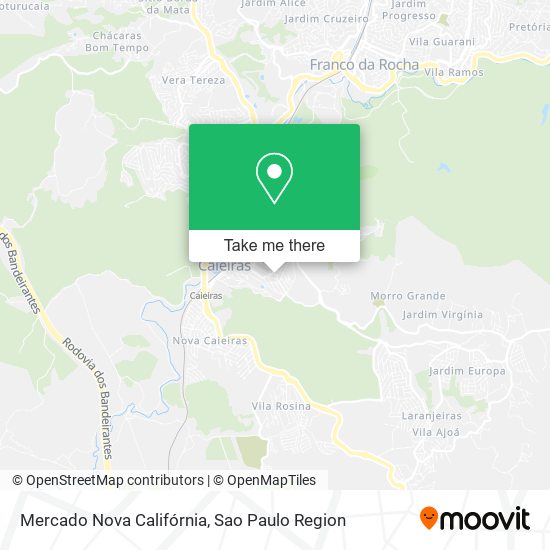 Mercado Nova Califórnia map