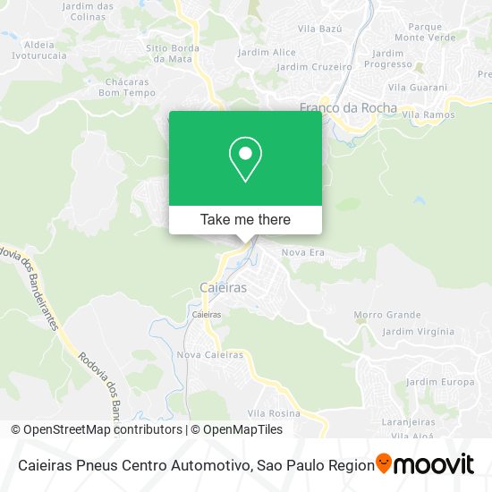 Caieiras Pneus Centro Automotivo map