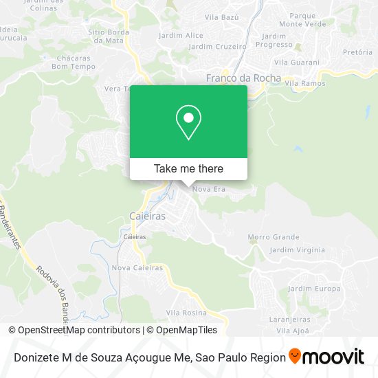 Donizete M de Souza Açougue Me map