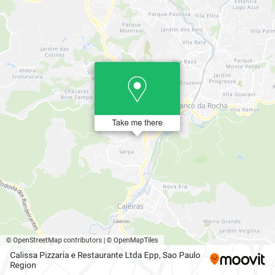 Mapa Calissa Pizzaria e Restaurante Ltda Epp
