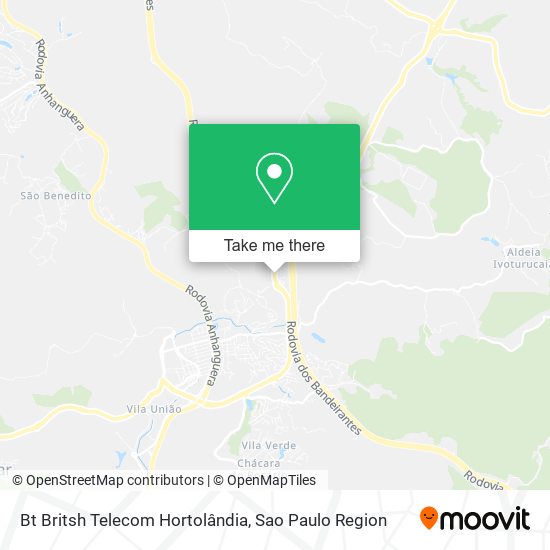 Mapa Bt Britsh Telecom Hortolândia