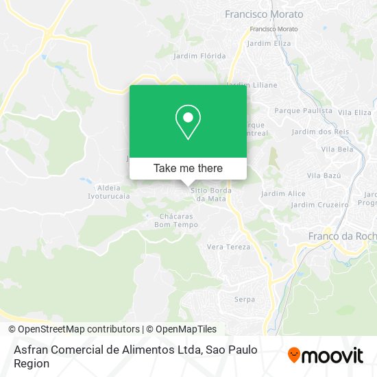 Asfran Comercial de Alimentos Ltda map