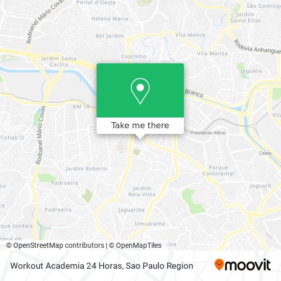 Mapa Workout Academia 24 Horas