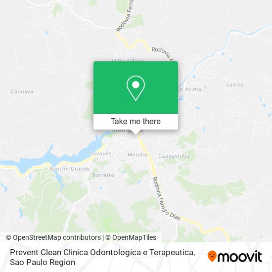 Mapa Prevent Clean Clinica Odontologica e Terapeutica