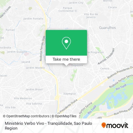 Ministério Verbo Vivo - Tranqüilidade map