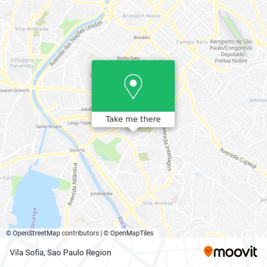 Vila Sofia map