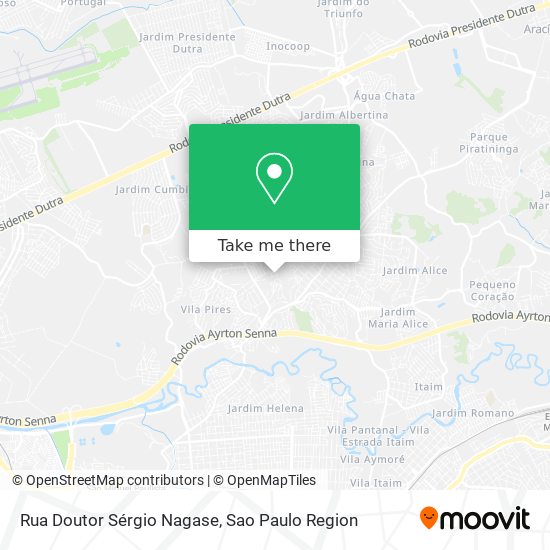 Mapa Rua Doutor Sérgio Nagase