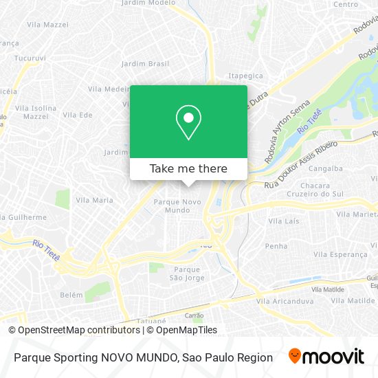 Mapa Parque Sporting NOVO MUNDO