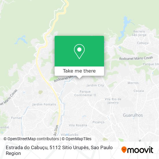 Estrada do Cabuçu, 5112 Sítio Urupês map