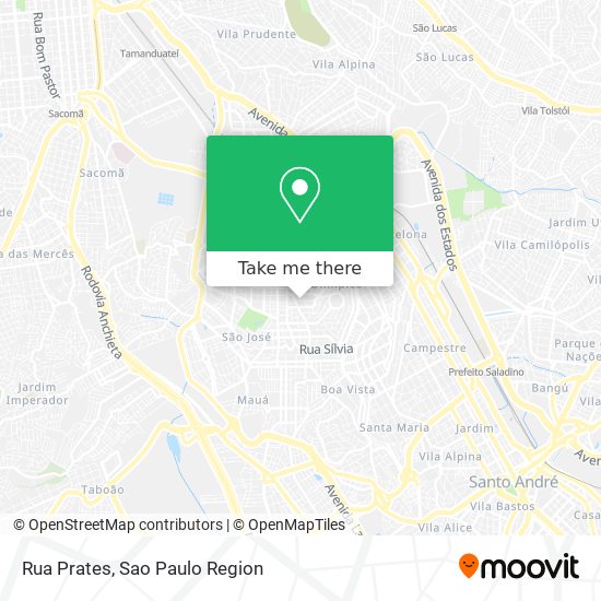 Rua Prates map