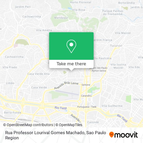 Mapa Rua Professor Lourival Gomes Machado