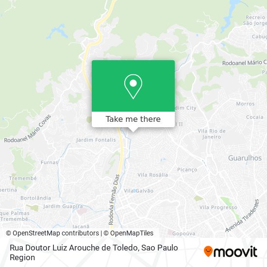 Mapa Rua Doutor Luiz Arouche de Toledo