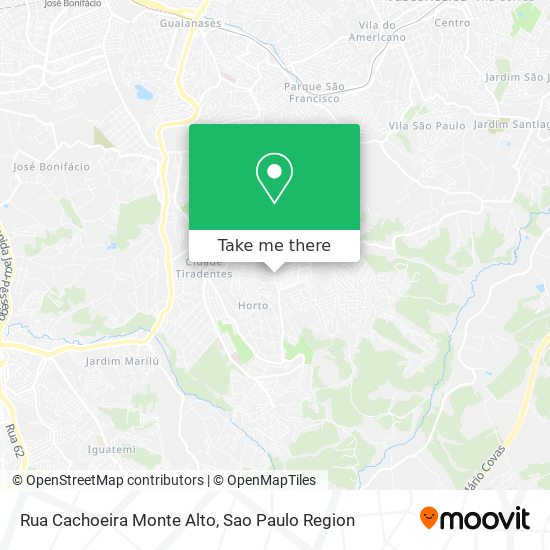Rua Cachoeira Monte Alto map