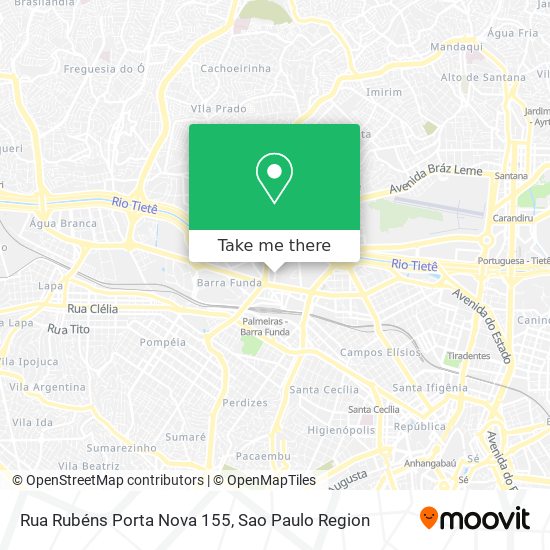 Mapa Rua Rubéns Porta Nova 155