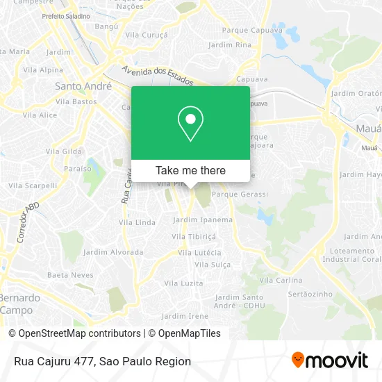 Rua Cajuru 477 map