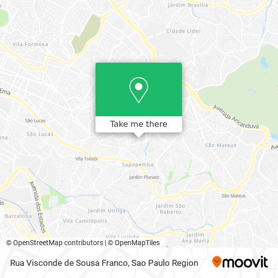 Mapa Rua Visconde de Sousa Franco