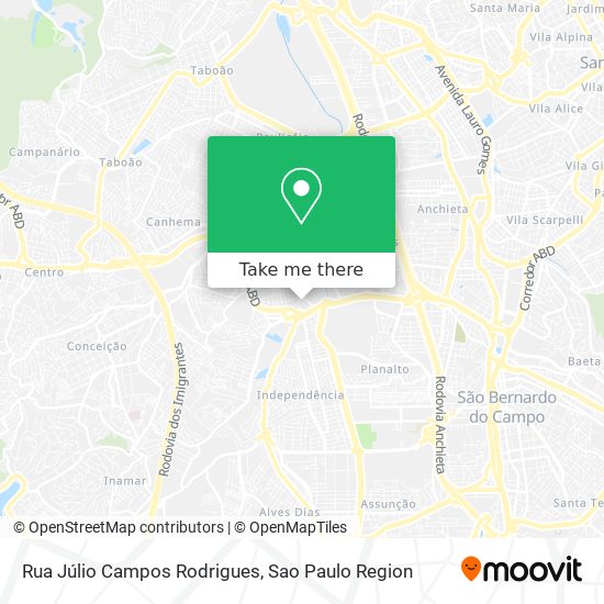 Mapa Rua Júlio Campos Rodrigues