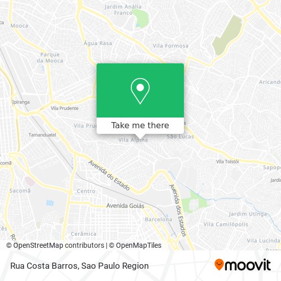 Mapa Rua Costa Barros