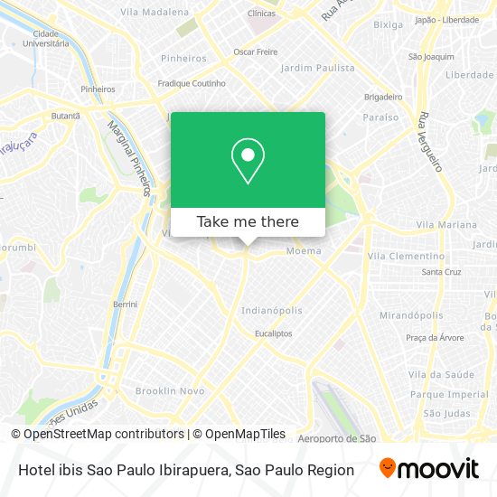 Hotel ibis Sao Paulo Ibirapuera map